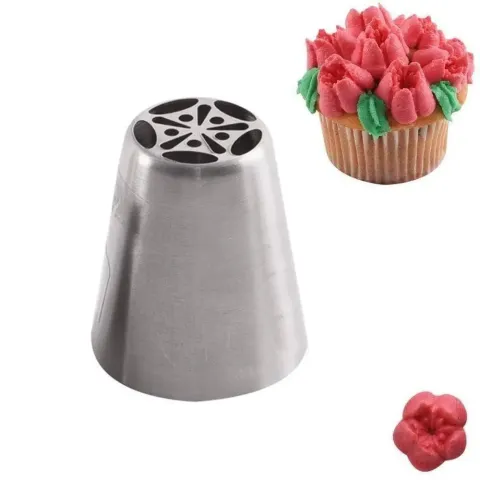 Russische Spritztülle „Tulpe“ aus Edelstahl