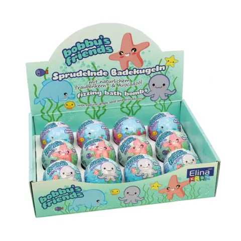 Badekugel Elina Kids 100 g – Oktopus, Delfin oder Seestern