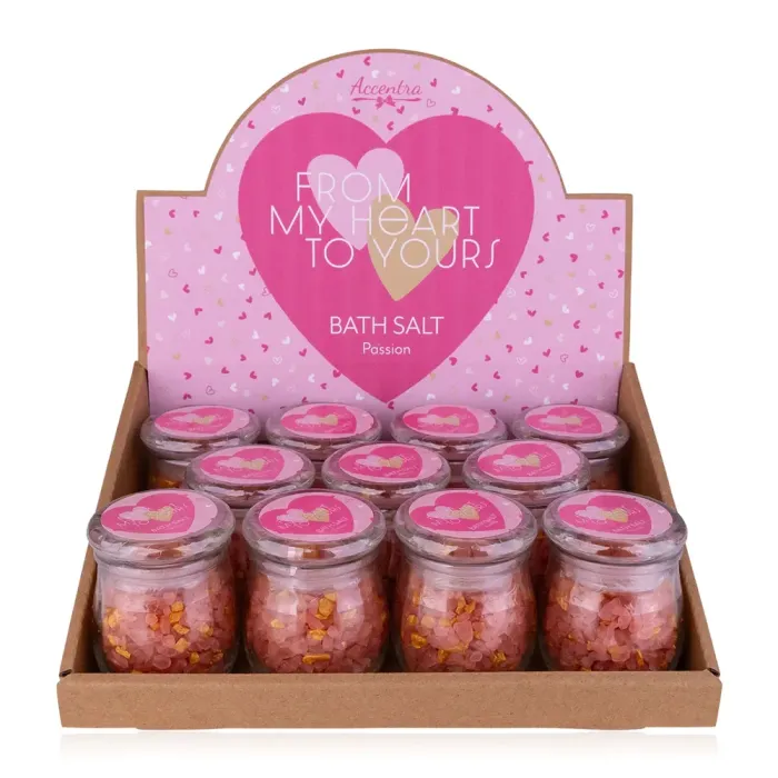Badesalz mit Goldflitter „FROM MY HEART TO YOURS“ – Meersalz im Glas