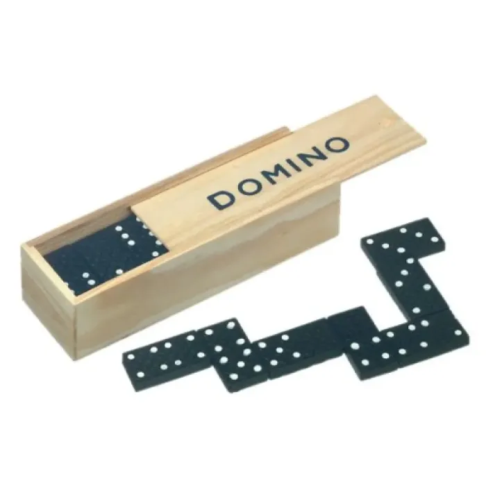 Domino-Spiel aus Holz – Lernspiel in Holzbox
