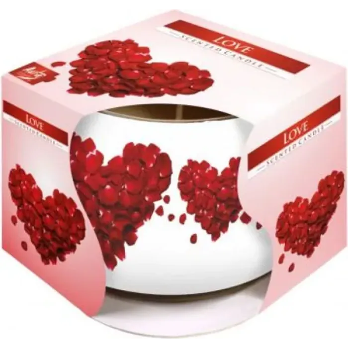 Duftkerze im Glas mit Folie – Liebe