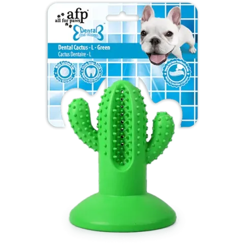 AFP Dental Chews Cactus Large – Gummi, Grün (L) – Zahnpflege & Spielspaß für große Hunde