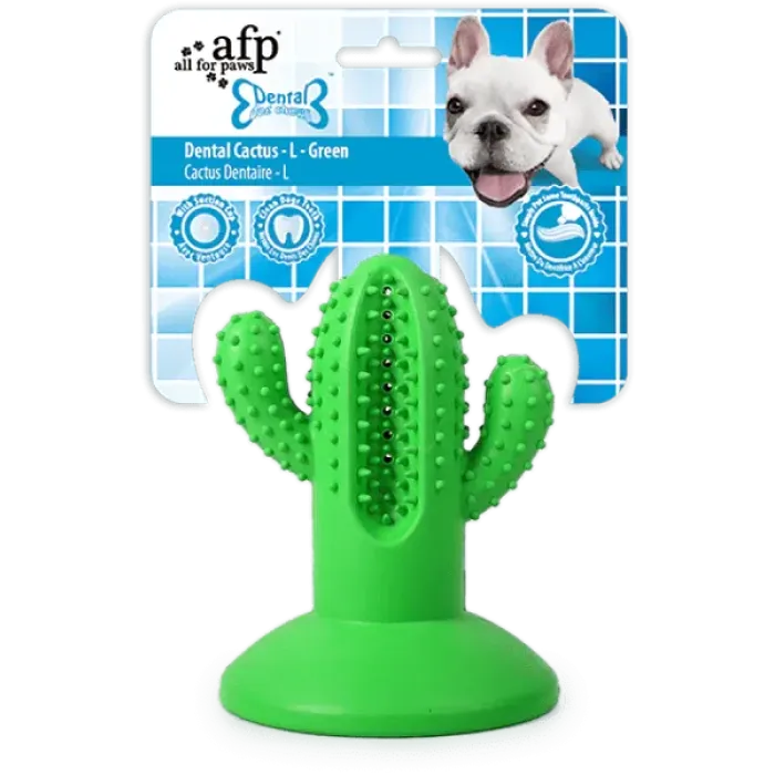 AFP Dental Chews Cactus Large – Gummi, Grün (L) – Zahnpflege & Spielspaß für große Hunde