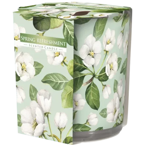 Duftkerze im Glas mit Folie – Flower Joy