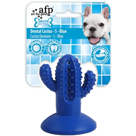 AFP Dental Chews Cactus Small – Gummi, Blau (S) – Spaß & Zahnpflege für Hunde