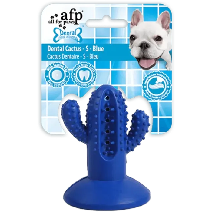 AFP Dental Chews Cactus Small – Gummi, Blau (S) – Spaß & Zahnpflege für Hunde