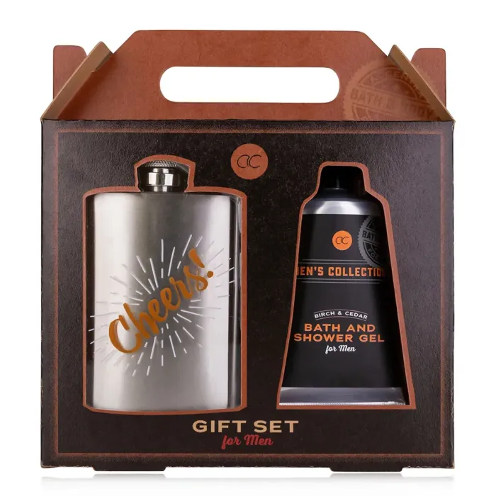 Geschenkset für Männer MEN'S COLLECTION mit Flachmann
