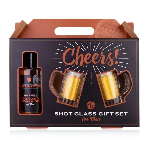 Geschenkset für Männer MEN'S COLLECTION mit Schnapsgläsern im Bierkrug-Design