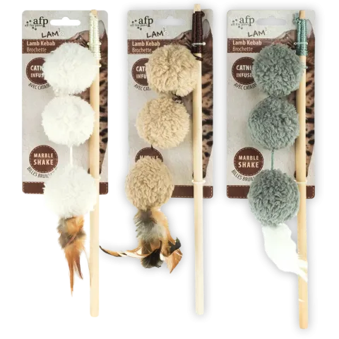 AFP Lambswool Katzenangel „Lamb Kebab“ mit Katzenminze