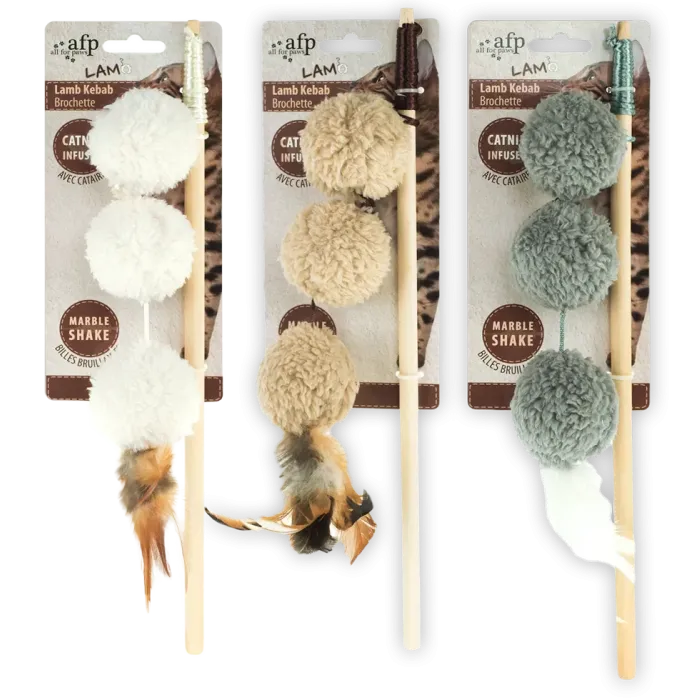 AFP Lambswool Katzenangel „Lamb Kebab“ mit Katzenminze