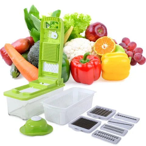 Gemüsehobel & Reibe-Set – 7 Aufsätze für Gemüse, Obst, Eier & Käse