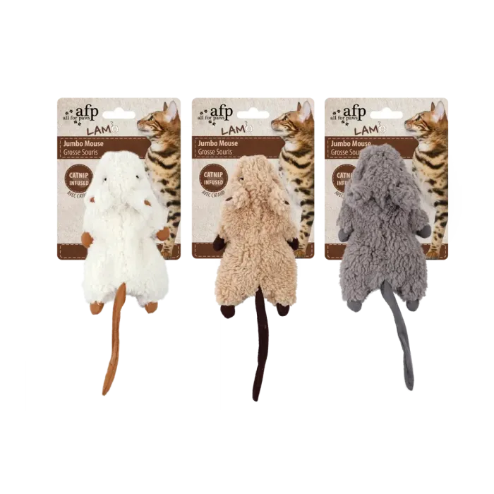 AFP Jumbo Crinkle Maus mit Katzenminze – interaktives Katzenspielzeug